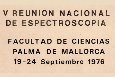 V Reunión Nacional de Espectroscopía, Palma de Mallorca, 1976
